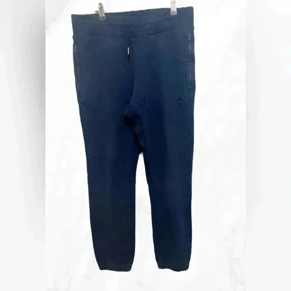 Adidas trefoil vintage Navy blue casual  athletic cotton track pants M